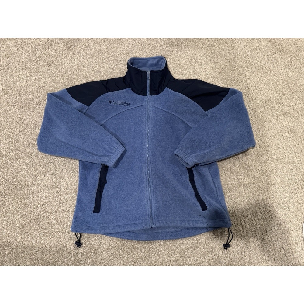 Columbia Titanium Jacket Womens Medium Blue Fleece Full Zip Casual